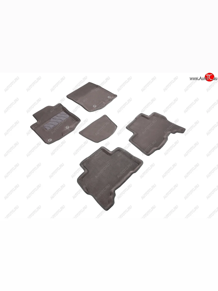 Комплект ковриков салона (ворсовые, 3D) SEINTEX Lexus GX460 J150 1-ый рестайлинг (2013-2019) (Серый)  в Перми Пермском крае