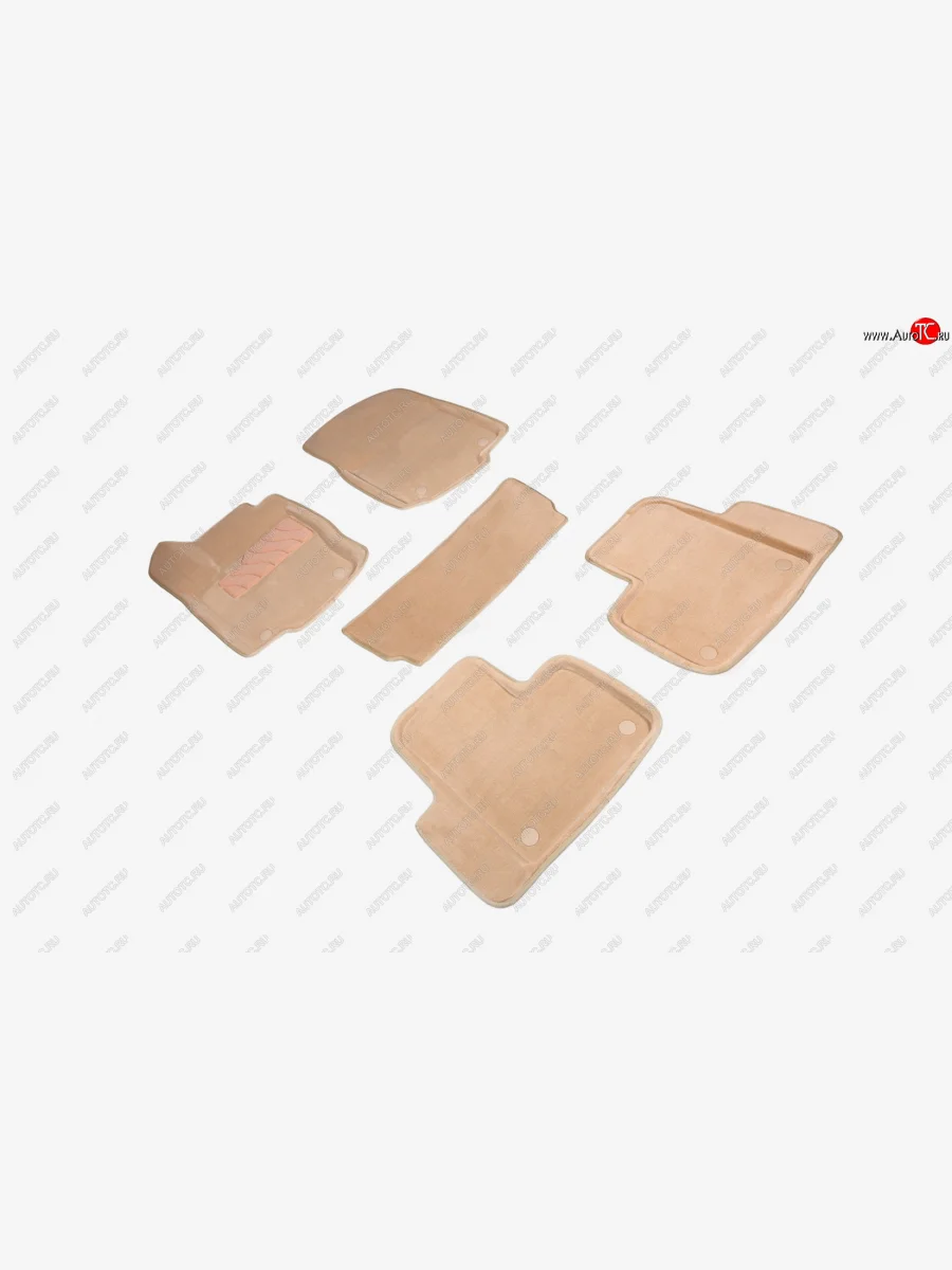 Комплект ковриков салона (ворсовые, 3D) SEINTEX Mercedes-Benz GLE Coupe C167 (2019-2025) (Бежевый)  в Керчи Республика Крым