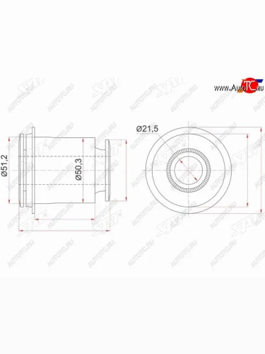 Сайлентблок переднего нижнего рычага FR SAT Lexus GX460 J150 1-ый рестайлинг (2013-2019)