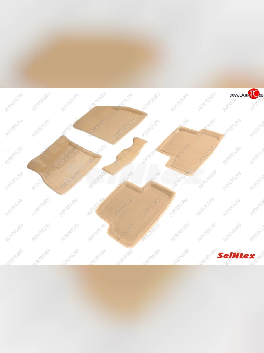 Комплект ковриков салона (ворсовые, 3D) SEINTEX Opel Astra J универсал дорестайлинг (2009-2012) (Бежевый)  с доставкой в г. Керчь