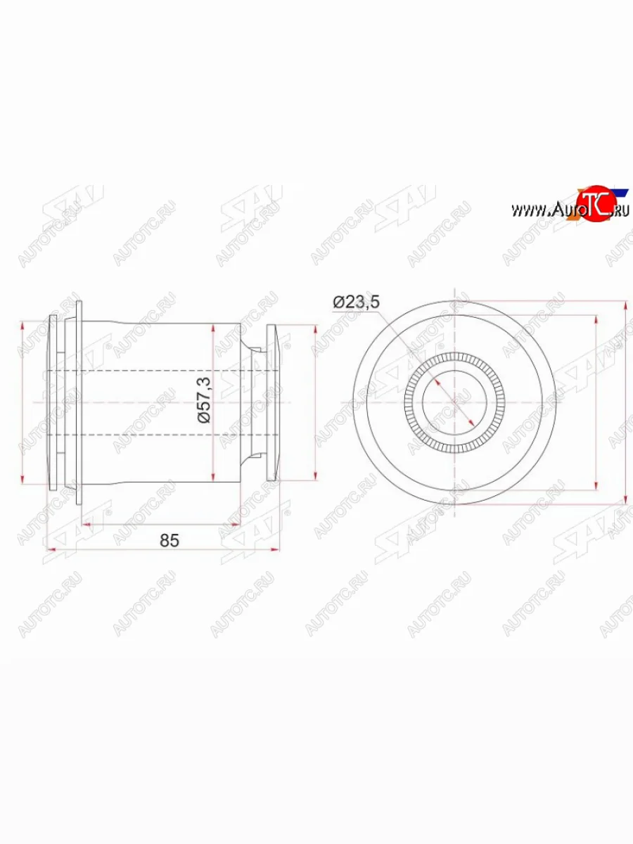 Сайлентблок переднего нижнего рычага FR SAT Lexus LX570 J200 1-ый рестайлинг (2012-2015)  в Самаре Самарской области