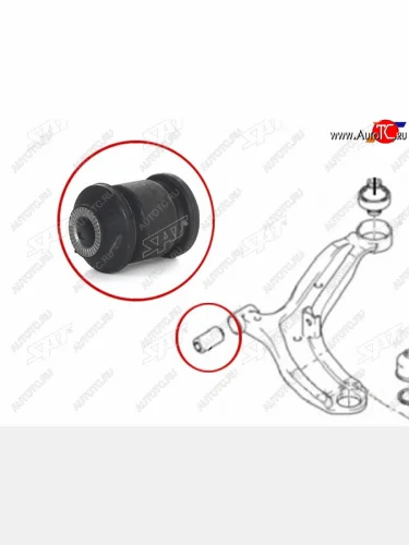 Сайлентблок переднего рычага FR SAT Hyundai Solaris RBr седан дорестайлинг (2010-2014)