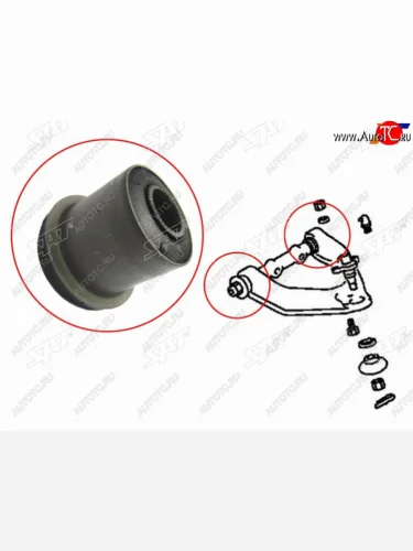 Сайлентблок верхнего переднего рычага FR SAT Mitsubishi Pajero  2 V20 (1991-1999) дорестайлинг, рестайлинг