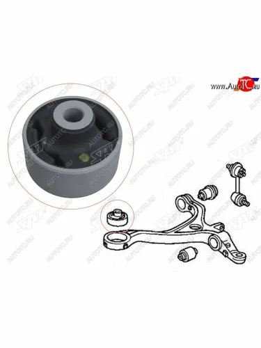 Сайлентблок нижнего рычага передний FR SAT (V=2.0) Honda Accord 8 CS купе дорестайлинг (2008-2010)