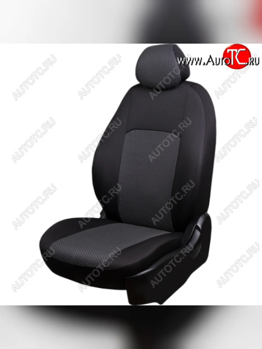 Комплект чехлов для сидений (РЗСиС 60/40 жаккард) Дублин Lord Autofashion Chevrolet Niva 2123 рестайлинг (2009-2020) (серый, вставка Сеул серая, строчка серая)  в Самаре Самарской области