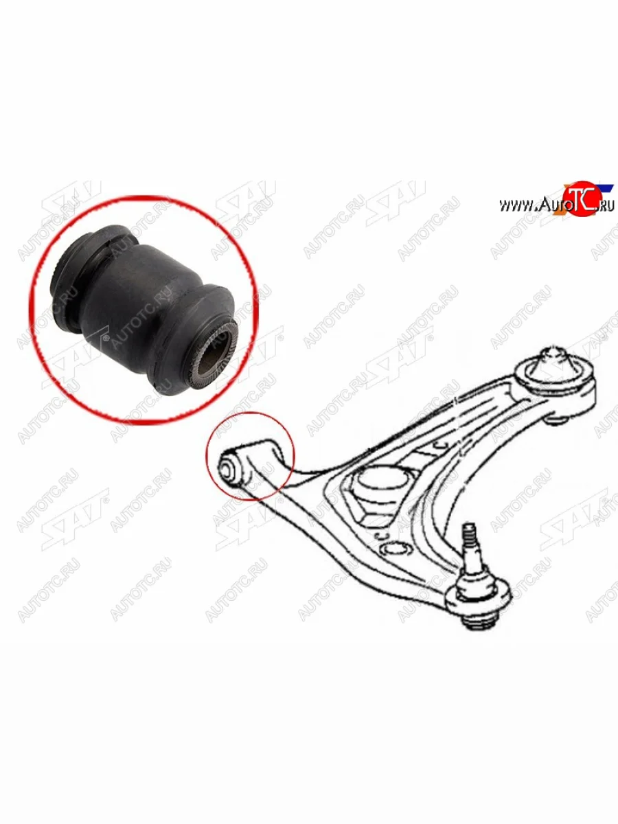 Сайлентблок переднего нижнего рычага FR SAT Toyota Vitz XP10 хэтчбэк 3 дв. дорестайлинг (1999-2001) (D=12)  в Самаре Самарской области