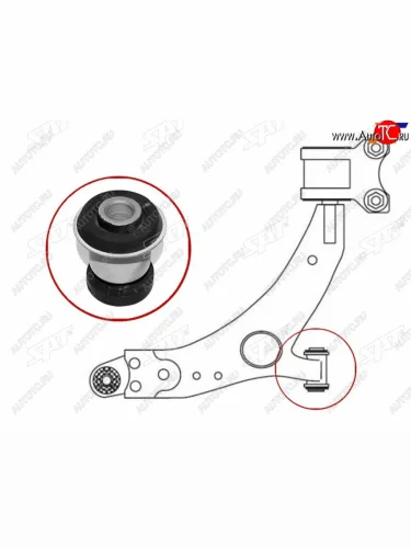 Сайлентблок переднего нижнего рычага FR SAT Ford Focus 3 хэтчбэк дорестайлинг (2010-2015)