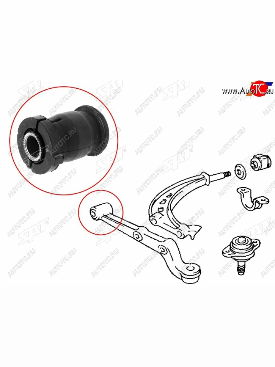 Сайлентблок переднего рычага FR SAT Toyota Estima Lucida XR10,20 дорестайлинг (1992-1995)  в Воронеже Воронежской области