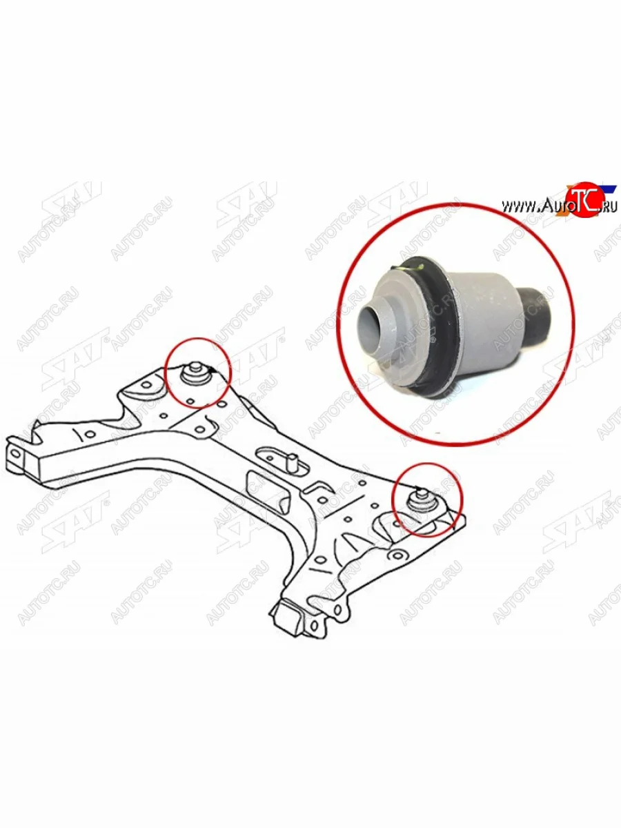 Сайлентблок переднего рычага FR SAT Nissan Tiida 1 C11 хэтчбэк дорестайлинг, Япония (2004-2007)  в Самаре Самарской области