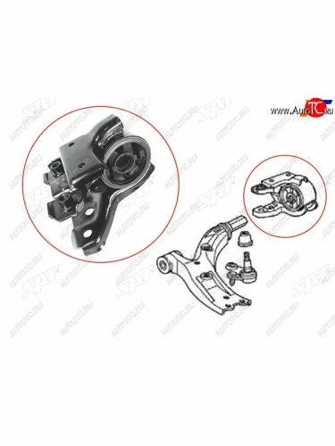 Сайлентблок рычага задний FR -LH SAT Honda CR-V RE1,RE2,RE3,RE4,RE5,RE7 дорестайлинг (2007-2010)