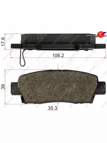 Колодки тормозные зад LH-RH SAT Toyota Mark 2 X110 седан дорестайлинг (2000-2002)