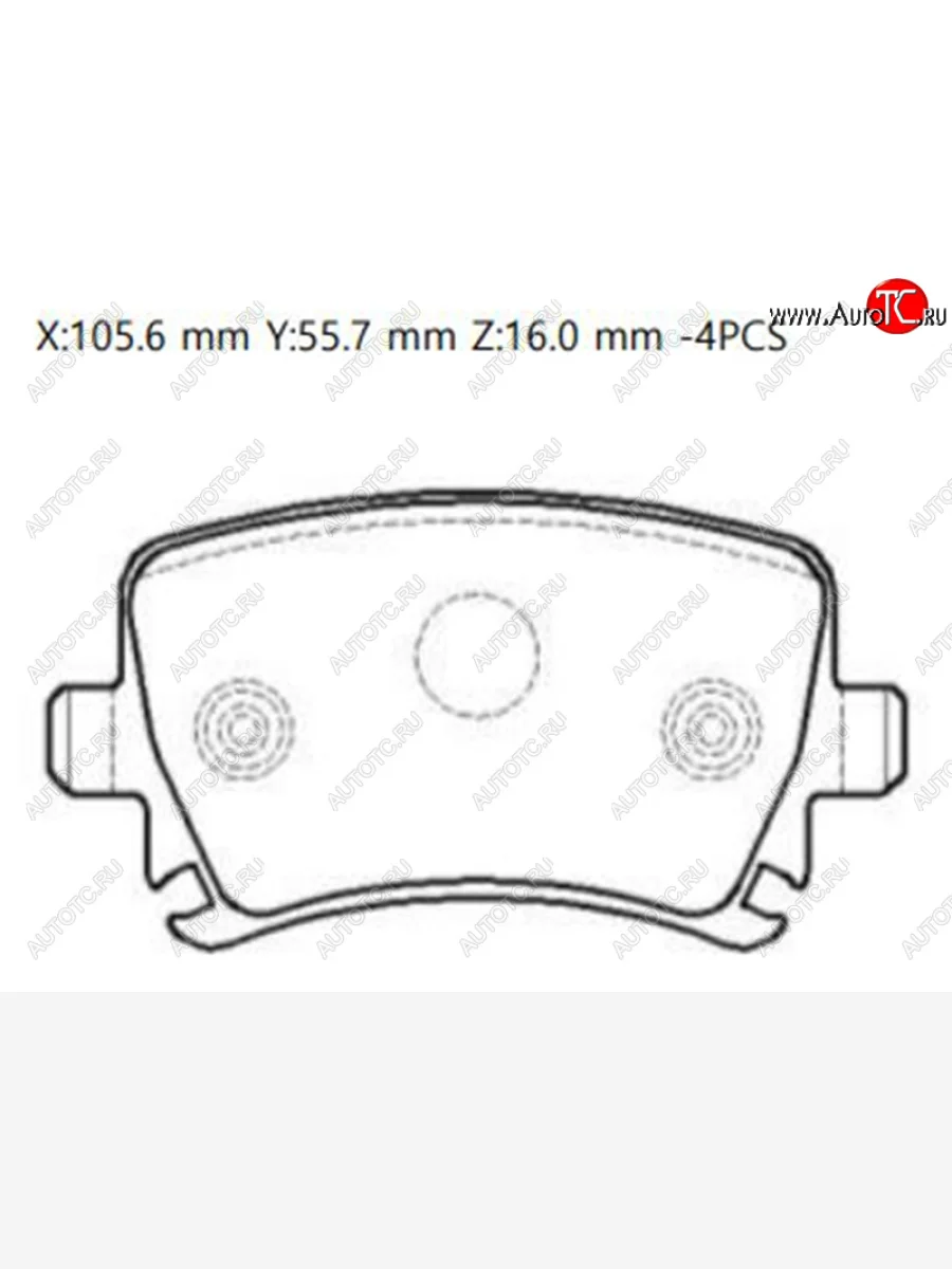 Колодки тормозные зад LH-RH SAT Skoda Superb B6 (3T5) универсал рестайлинг (2013-2015)  с доставкой в г. Пермь