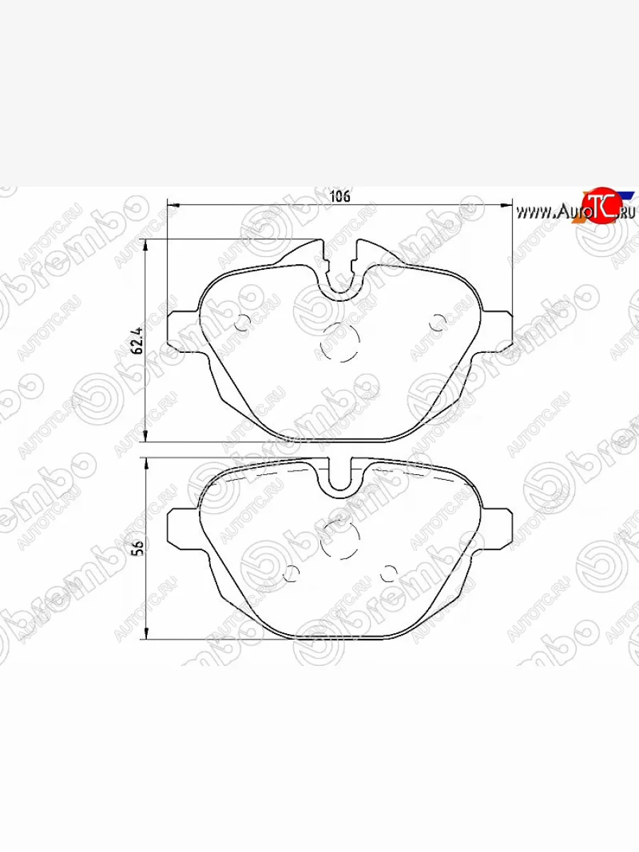 Колодки тормозные задние RH-LH SAT BMW 5 серия F10 седан дорестайлинг (2009-2013)  в Керчи Республика Крым
