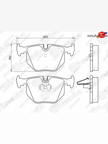 Колодки тормозные задние RH-LH SAT BMW X5 E53 рестайлинг (2003-2006)