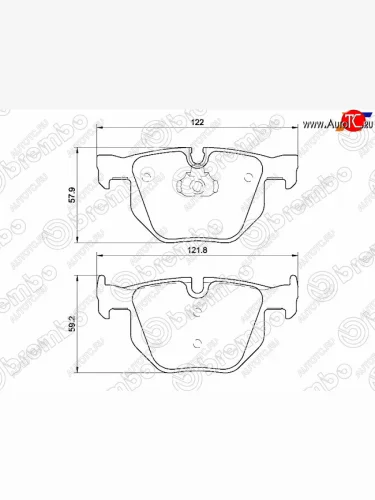 Колодки тормозные задние RH-LH SAT BMW X5 E70 рестайлинг (2010-2013)
