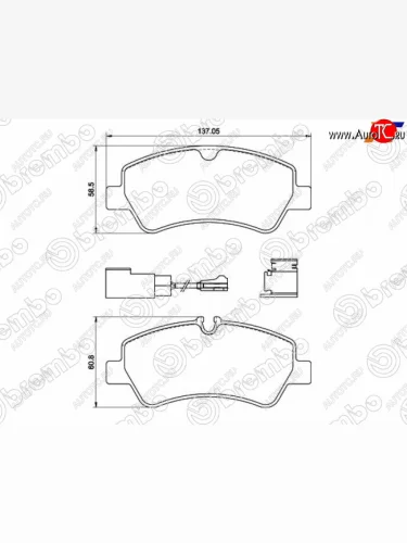Колодки тормозные задние RH-LH SAT Ford Transit цельнометаллический фургон (2014-2022)