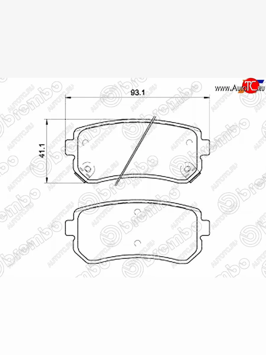 Колодки тормозные задние RH-LH SAT KIA Ceed 1 ED дорестайлинг, хэтчбэк 5 дв. (2006-2010)  в Перми Пермском крае