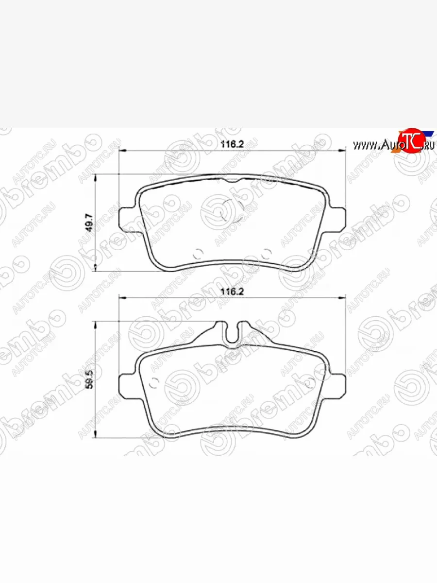 Колодки тормозные задние RH-LH SAT Mercedes-Benz SLK class R172 (2011-2025)  с доставкой в г. Керчь