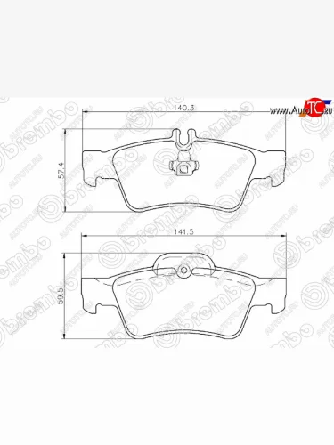 Колодки тормозные задние RH-LH SAT Mercedes-Benz E-Class W212 рестайлинг седан (2013-2017)