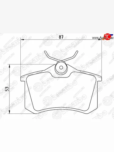 Колодки тормозные задние RH-LH SAT Skoda Octavia A5 дорестайлинг универсал (2004-2008)