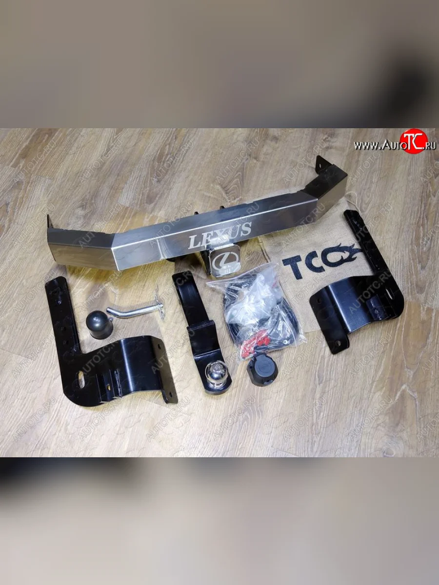 Фаркоп (тягово-сцепное устройство) (Superior) TCC Тюнинг Lexus LX570 J200 2-ой рестайлинг (2015-2022) (оцинкованный, шар Е, надпись Lexus)  в Самаре Самарской области