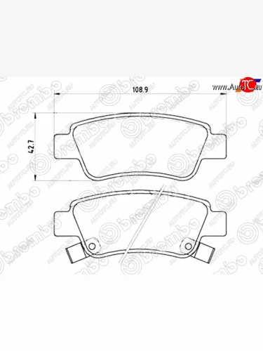 Колодки тормозные задние RH-LH SAT Honda CR-V RE1,RE2,RE3,RE4,RE5,RE7 дорестайлинг (2007-2010)