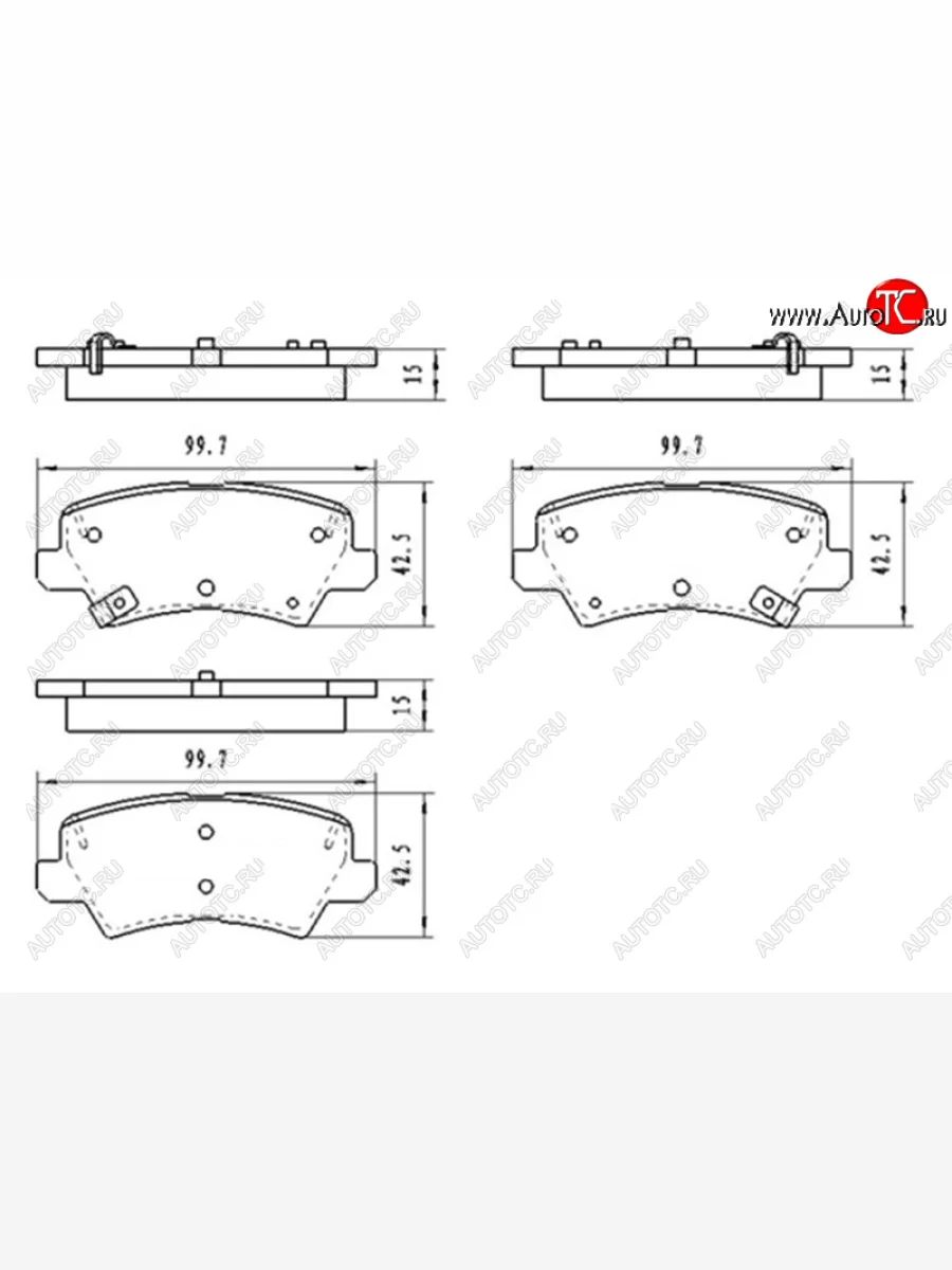 Колодки тормозные задние LH-RH SAT KIA Picanto 2 TA хэтчбэк 3 дв. рестайлинг (2015-2017)  в Керчи Республика Крым