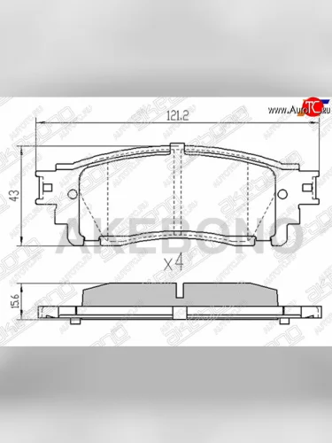 Копируемое: Колодки тормозные задние LH-RH SAT Lexus NX200T Z10 (2014-2017)