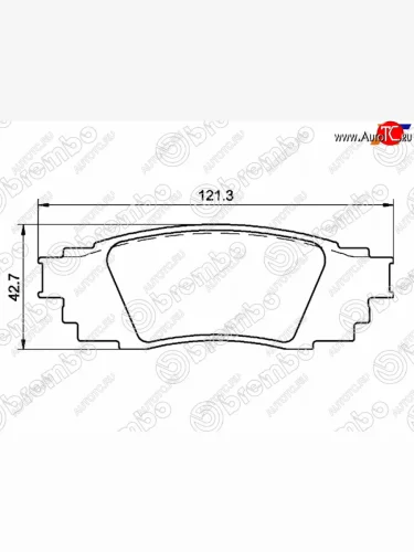 Копируемое: Колодки тормозные задние LH-RH SAT Lexus RX350L AL20 рестайлинг (2019-2022)