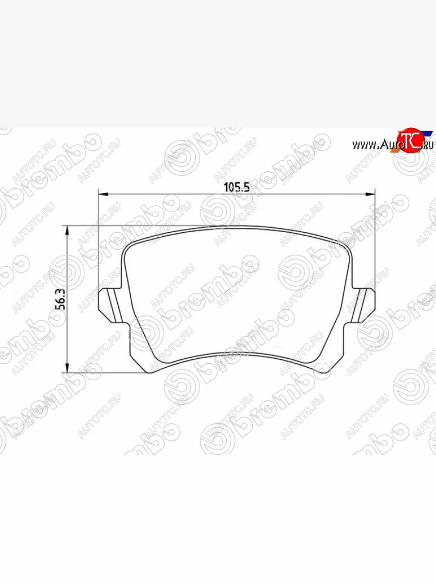 Колодки тормозные LH-RH SAT  Audi A3 8PA хэтчбэк 5 дв. 2-ой рестайлинг (2008-2010)  с доставкой в г. Пермь