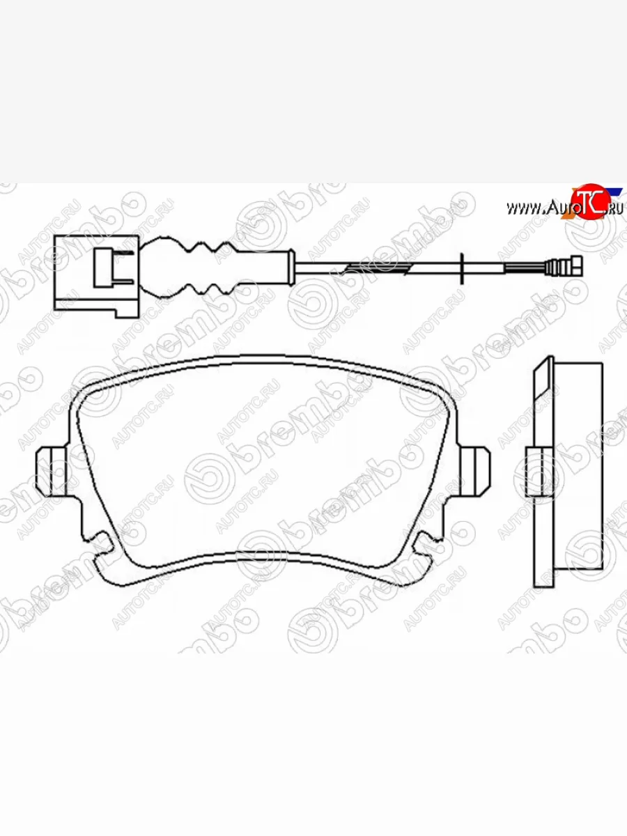 Колодки тормозные LH-RH SAT  Audi A4 B7 седан (2004-2008)  с доставкой в г. Керчь