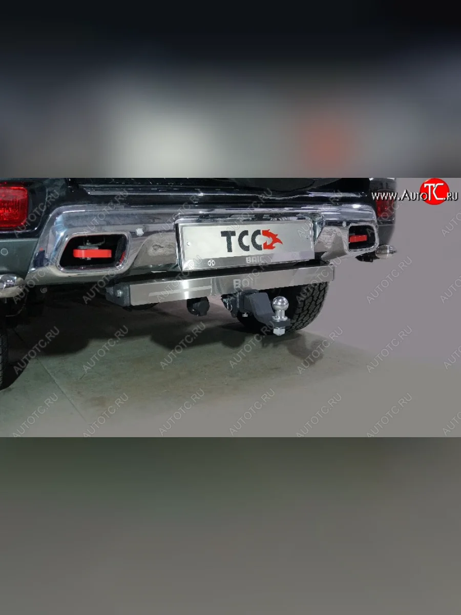 Фаркоп (тягово-сцепное устройство) ТСС Тюнинг BAIC BJ40 (2022-2025) (оцинкованный, шар E нержавейка, надпись Baic)  в Керчи Республика Крым
