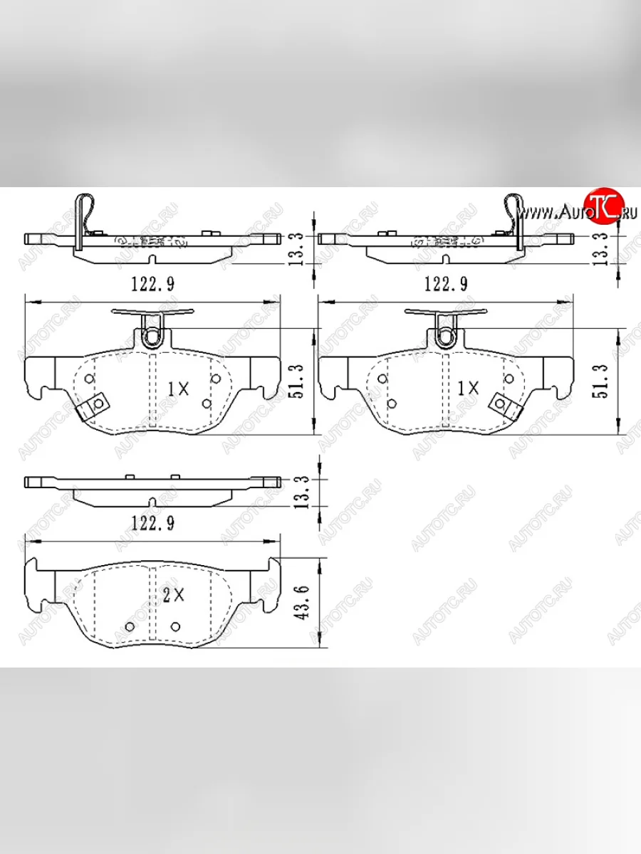 Колодки тормозные задние RH-LH SAT Mazda 3/Axela BP хэтчбэк (2019-2025)  с доставкой в г. Керчь