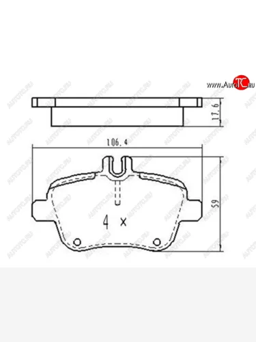 Колодки тормозные задние RH-LH SAT Mercedes-Benz GLA X156 дорестайлинг (2013-2017)