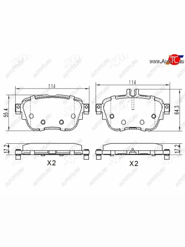 Колодки тормозные задние RH-LH SAT Mercedes-Benz E-Class S213 универсал рестайлинг (2020-2025)