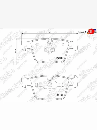 Колодки тормозные задние RH-LH SAT Mercedes-Benz ML class W164 рестайлинг (2008-2011)
