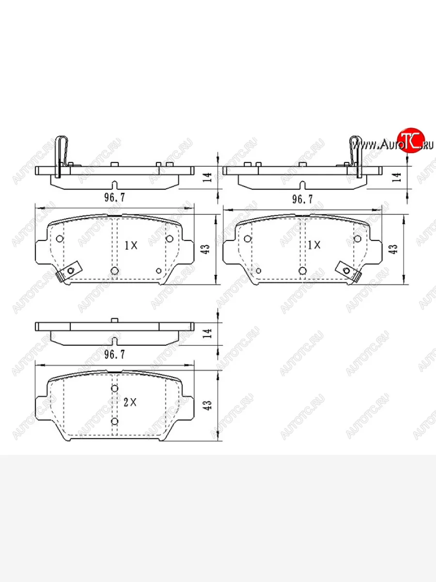 Колодки тормозные задние RH-LH SAT Mitsubishi Eclipse Cross GK дорестайлинг (2017-2021)  в Керчи Республика Крым
