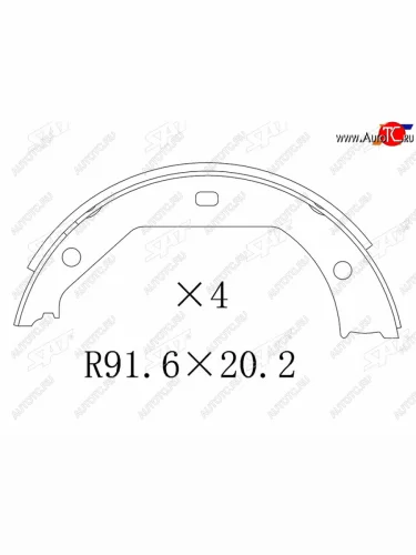 Колодки тормозные барабанные задние RH-LH SAT BMW 3 серия F30 седан дорестайлинг (2012-2015)