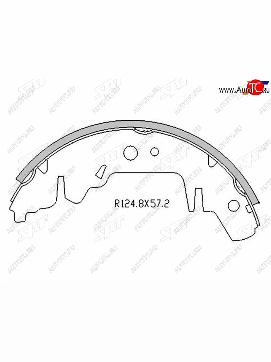 Колодки тормозные барабанные задние RH-LH SAT KIA Carnival UP,GQ минивэн рестайлинг (2002-2006)  в Перми Пермском крае