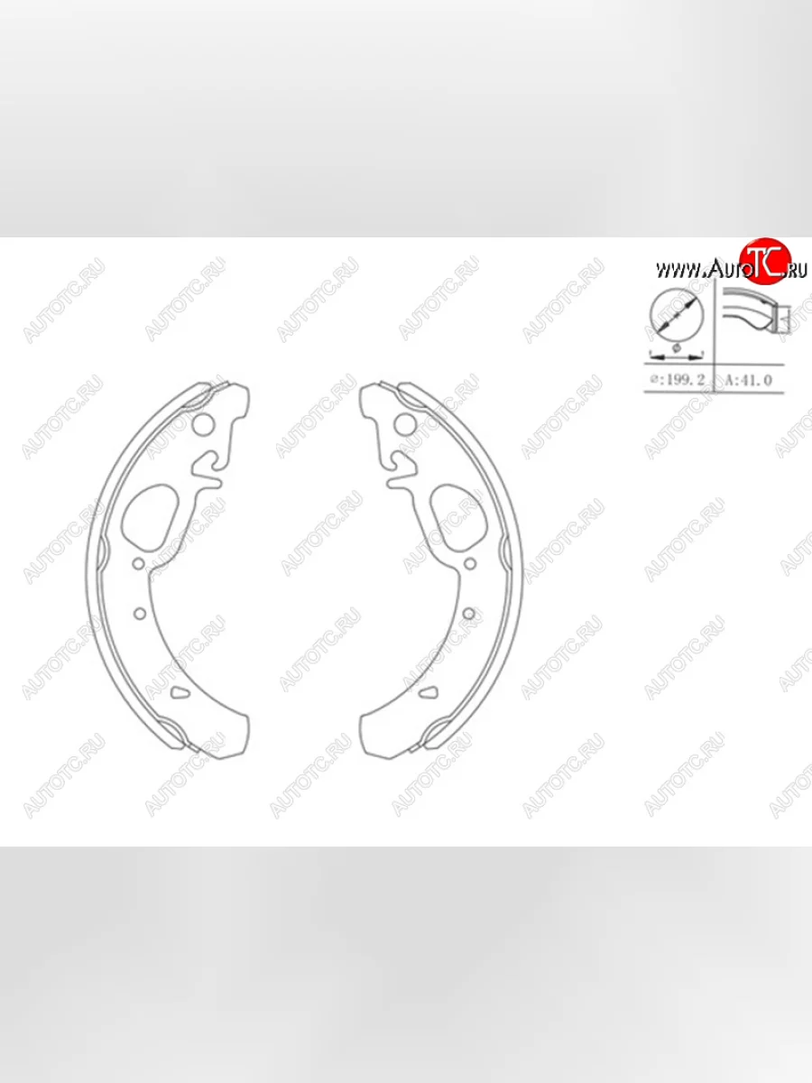Колодки тормозные барабанные задние RH-LH SAT Лада ВАЗ Приора 2170 седан дорестайлинг (2007-2014)  в Керчи Республика Крым