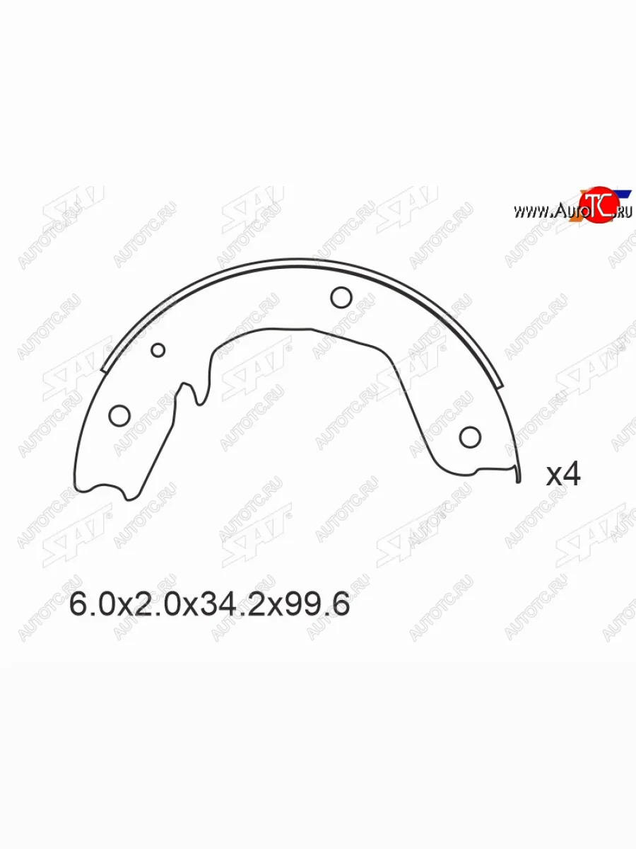 Колодки тормозные задние RH-LH SAT Mitsubishi Pajero 4 V90 2-ой рестайлинг (2014-2020)  с доставкой в г. Керчь