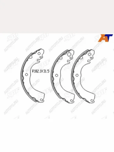 Колодки тормозные задние RH-LH SAT Nissan Bluebird Sylphy G11 седан (2005-2012)