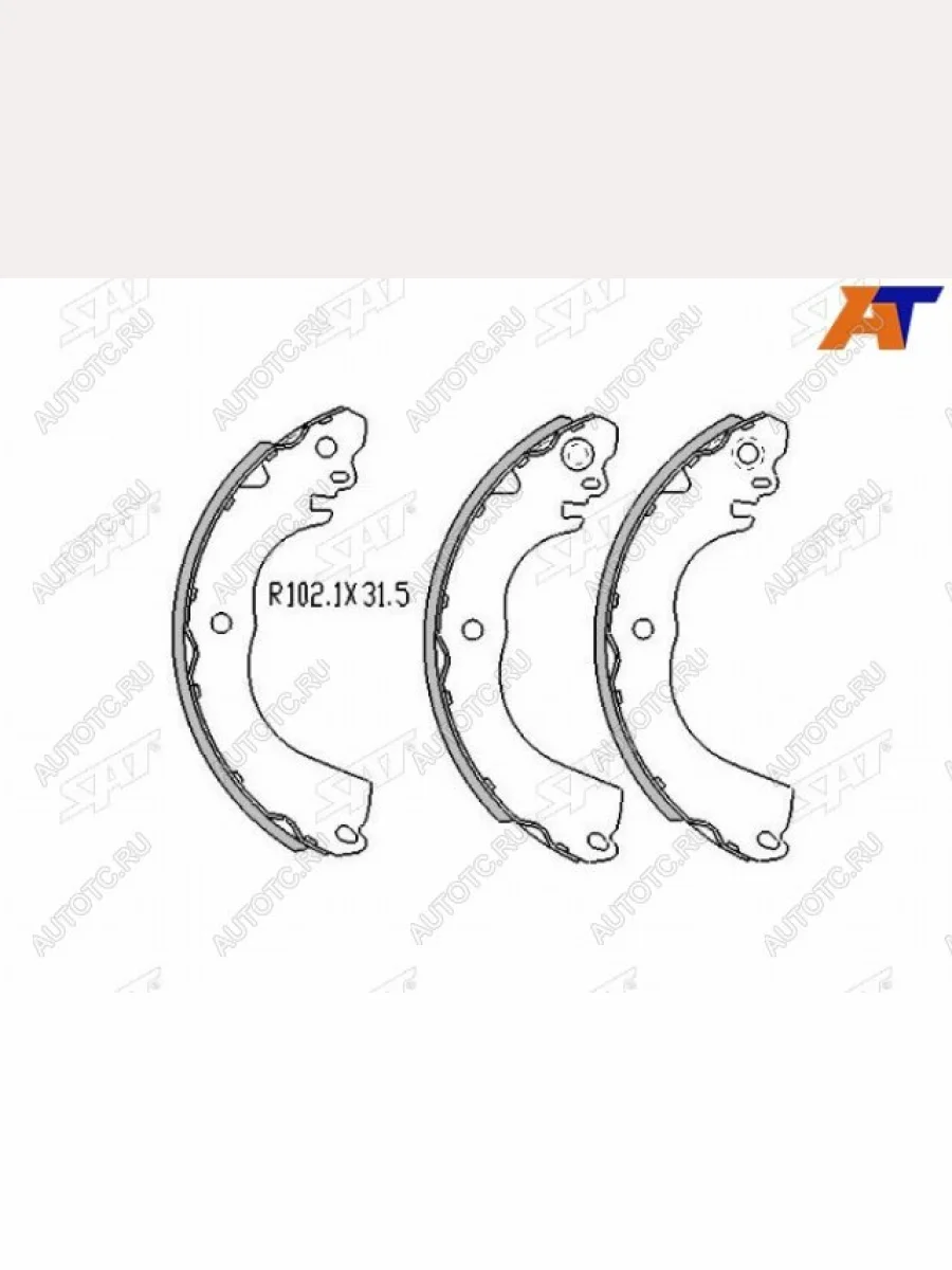 Колодки тормозные задние RH-LH SAT Nissan Bluebird Sylphy G11 седан (2005-2012)  в Керчи Республика Крым