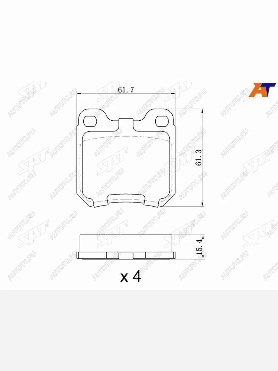 Колодки тормозные задние RH-LH SAT Opel Vectra B седан рестайлинг (1999-2003)  в Перми Пермском крае