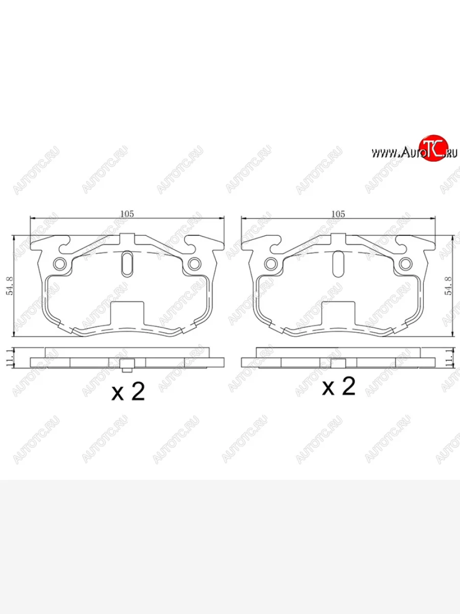Колодки тормозные задние RH-LH SAT Peugeot 206 седан 2B рестайлинг (2006-2009)  в Керчи Республика Крым