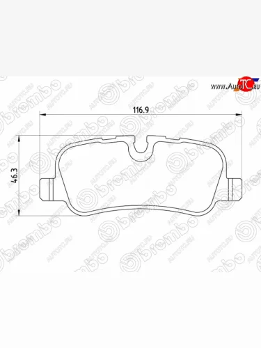Колодки тормозные зад RH-LH SAT Land Rover Range Rover Sport 1 L320 дорестайлинг (2005-2009)