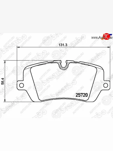 Колодки тормозные зад RH-LH SAT Land Rover Range Rover Sport  2 L494 (2013-2022) дорестайлинг, рестайлинг