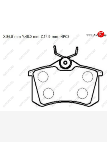 Колодки тормозные зад RH-LH SAT Renault Fluence дорестайлинг (2010-2012)
