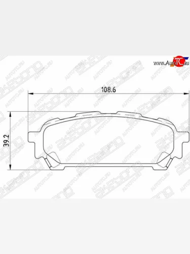 Колодки тормозные зад RH-LH SAT Subaru Forester SG дорестайлинг (2002-2005)