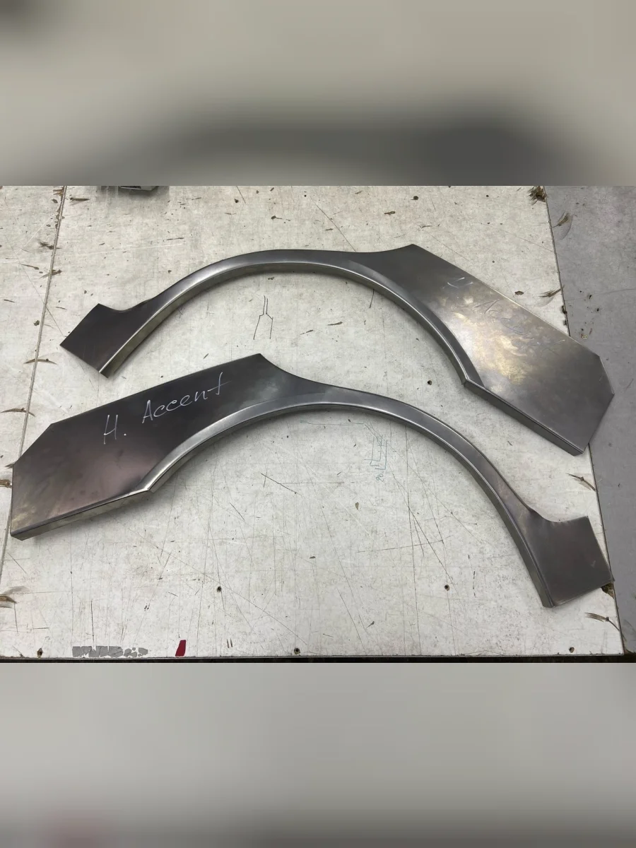 Ремкомплект внешних задних арок (2 шт) Пороги-Авто Hyundai Accent 1 X3 седан дорестайлинг (1994-1997) (Холоднокатаная сталь 0,8 мм)  с доставкой в г. Керчь